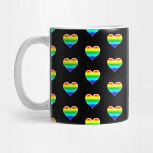 Rainbow Heart Emoji Pattern | Pop Art Mug